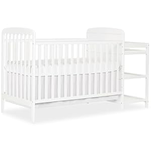 Dream On Me Anna 4-In-1 Full-Size Crib And Changing Table Combo In White