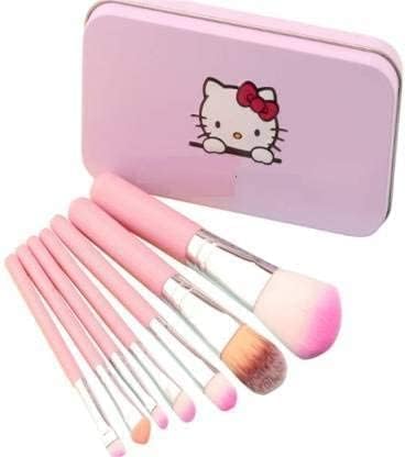 7 Makeup Brush Set with Storage Box | Professional Cosmetic Brush Kit for Foundation & Eyeshadow | Soft Bristle Makeup Brushes | Pack of 7 | Color Pink-image-0