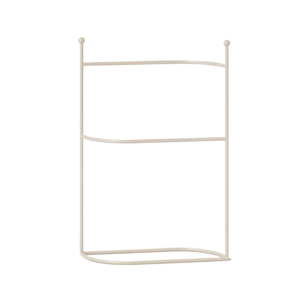 towel rail Bathroom Towel Rack Punch-free Storage Floor-standing(Cream White)