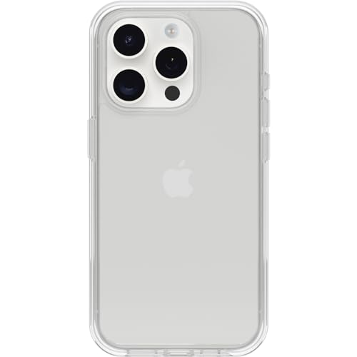 OtterBox iPhone 15 Pro (Only) Symmetry Clear Series Case - Clear Ultra-Sleek Wireless Charging Compatible Raised Edges Protect Camera & Screen