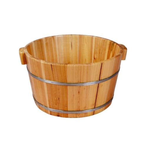 Bañera de spa para pies de madera 35x30x16 cm