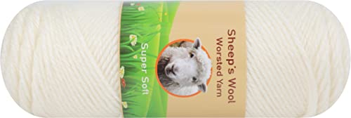 3-Pack Sheep Wool Worsted Yarn For Knitting And Crocheting 300 Grams Of Lamb Sheep's Wool #TOP1