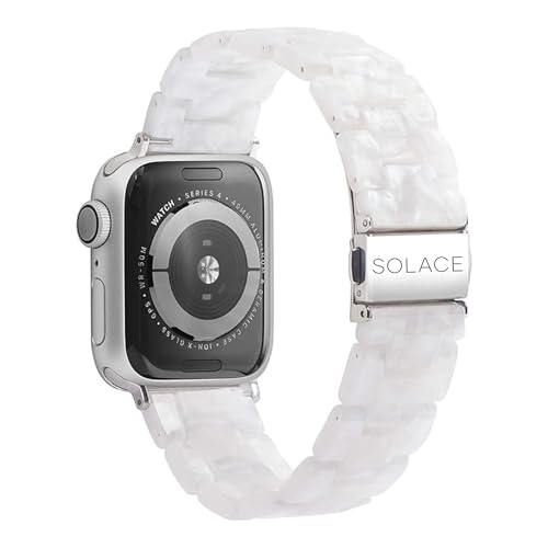 Solace Bands Lightweight Perma Watch Band - Universal Fit for Apple Watch Bands for Women & Men iWatch Bands for 38mm 40mm 41mm 42mm 44mm 45mm 49mm Ultra SE Series 11 10 9 8 7 6 5-1 (Matte Solid)