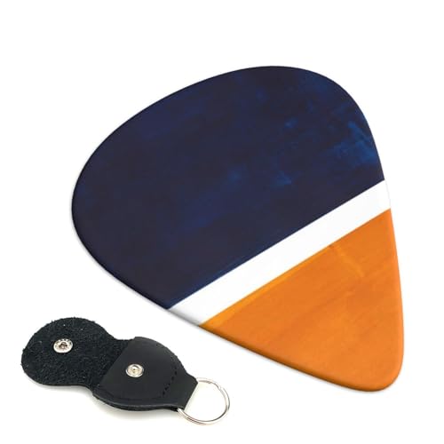 ネイビーブルー黄オーカー エレキベースウクレレピック Abs 素材エレアコ弦楽器 人差し指楽器ピック 6 個パック 0.96mm