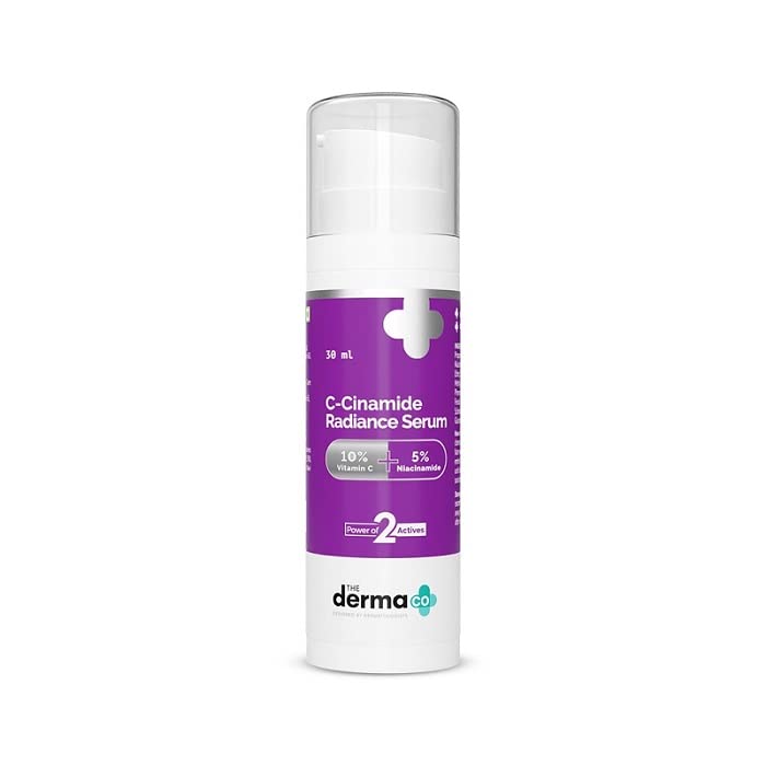 The Derma Co C-Cinamide Radiance Vitamin C Serum With 10% Vitamin C & 5% Niacinamide for Glowing & Spotless Skin – 30ml