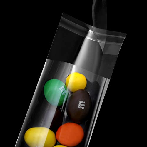 200 Pcs Thickened Pretzel Rod Bags - 2x10 Inches, Self Sealing Cellophane, Clear Individual Bags for Chocolate, Candies, Cookies
