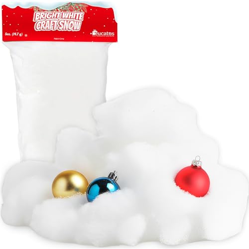 Eucatus 1 Pack Fake Snow Fluff Sheet – 15 sqft