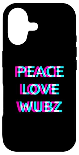 Peace Love And Wubz EDM Rave Wear Techno Festival Raver X}zP[X iPhone 17 p