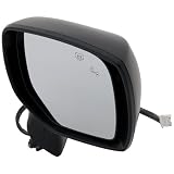 New Passenger Side Mirror Power Adjust Heated Manual Folding Textured Black Recall With Blind Spot Detection in Glass for 2017-2018 Subaru Forester 2.0XT Limited 4 Cyl 2.0L - Direct Fit