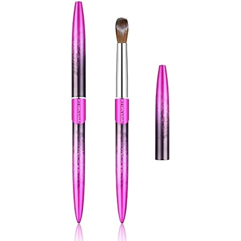 Eptbsdu Pure Kolinsky Acrylic Nail Brush, Nail Brushes with Metal Handle Nail Art Acrylic Application, Gel Nail Powder Brush Nail Extension Professional Salon Quality (#12, Purple) Cover