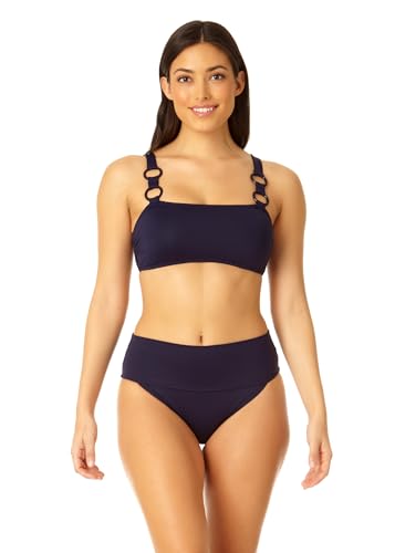 Women's Live In Color Ring Strap Bandeau Swim Top