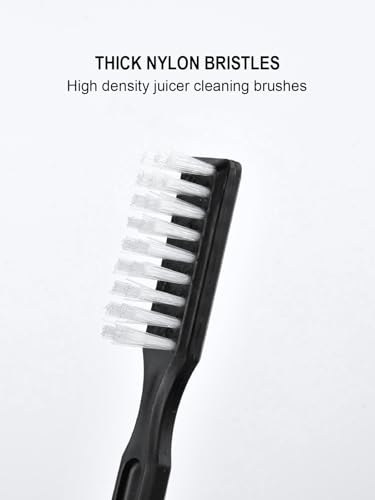 Image of Juicer Cleaning Brushes Compatible with Omega 8006, VRT, 8004 8003 VERT VRT350 VRT330 Masticating Juicers Replacement Cleaner, HD Bristles (2 Brushes) (Black 3 Pack)