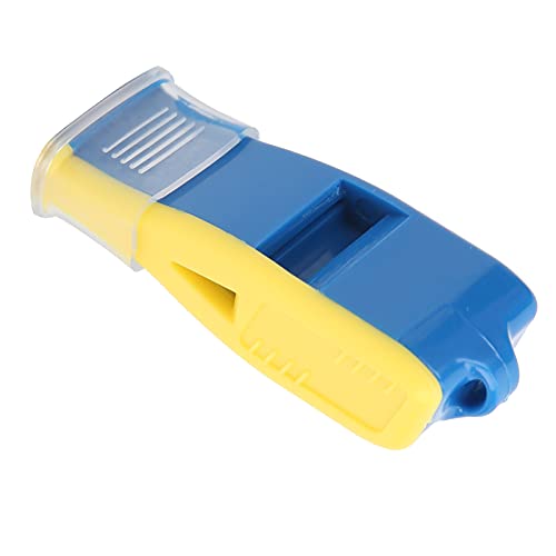 Silbato para árbitro con cordón ajustable azul y amarillo miniatura 1