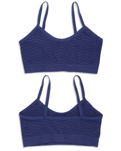 Rene Rofe Girls' Training Bras - 8 Pack 4-Way Stretch Seamless Comfort Cami Bralettes with Spaghetti Straps (Sizes: M-XL)4