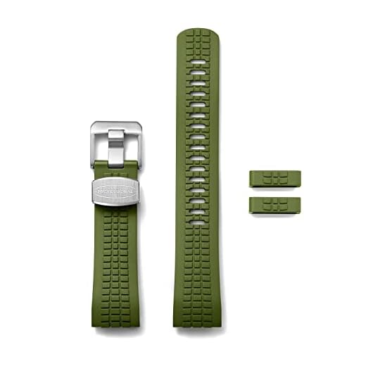 CRAFTER BLUE CB12 Uhrenarmband mit gebogenem Ende, Gummi, Ersatz für Seiko Turtle Prospex Automatik-Tauchuhr, Grün