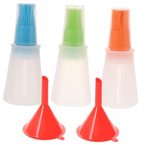 ABOOFAN Oil Bottle Brush Set Bbq Grilling Brush Home Grade Silicone Random Color