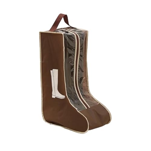 Bolsa de almacenamiento portátil para botas, protector de zapatos a prueba de polvo con asa, organizador de zapatos de viaje transparente para viajes y uso diario, Brown, Refer to description, Estilo