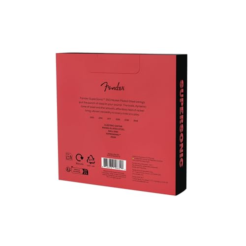Image of Fender Super 250 Nickel-Plated Steel Electric Guitar Strings, Regular Gauge .010-.046, 3-Pack, Model 250R, Model 0730250310