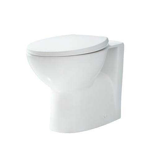 Milano Newby White Ceramic Back to Wall Toilet WC Pan Soft Close Seat