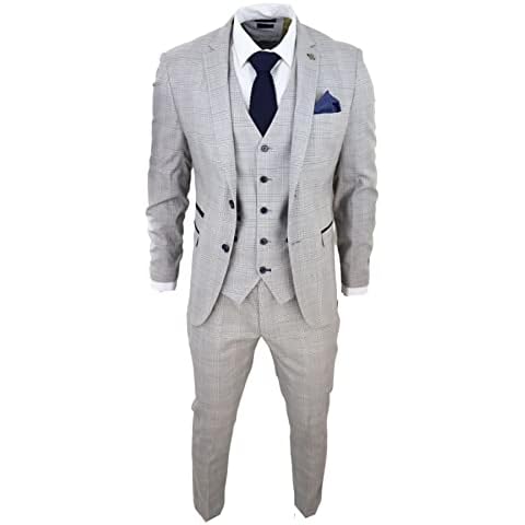 Paul Andrew Hugo Grey Check Suit with Velvet Trims Cover