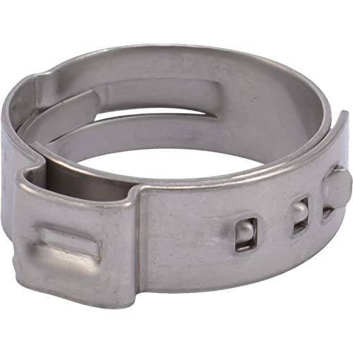 Image of SharkBite 3 /4 Inch Clamp Ring, Pack of 100, Stainless Steel Plumbing Fitting, PEX Pipe, PE-RT, UC955CP100