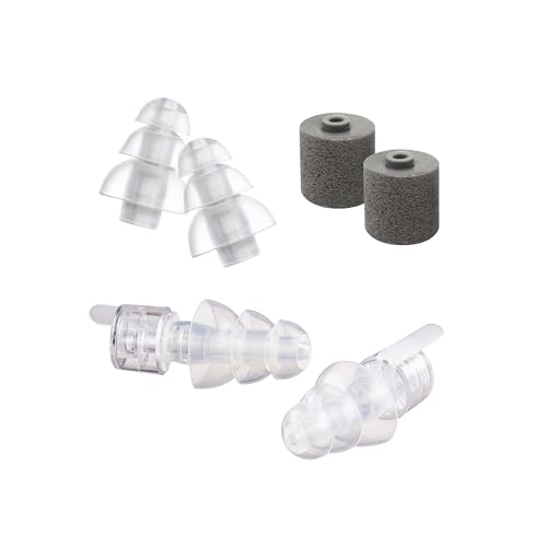 Etymotic ER20XS ETY Earplugs Set - High-Fidelity Hearing Protection - Up to 20 dB Sound Reduction - Reusable - Includes Large Clear Eartips, Foam Eartips, Neck Cord & Case