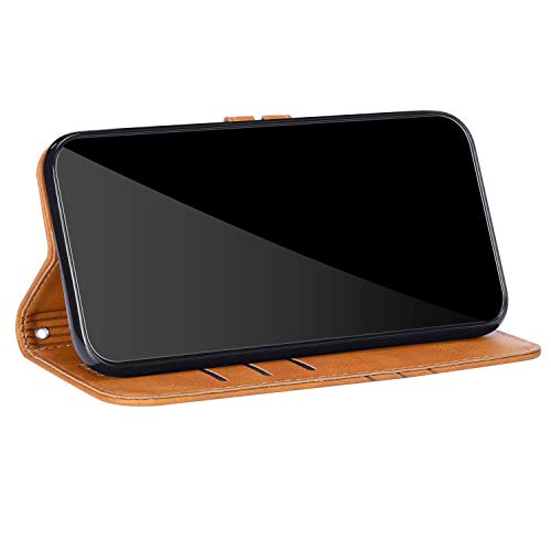IKASEFU Compatível com Xiaomi Redmi Note 8T Capa de couro PU macio carteira com alça de carteira slo