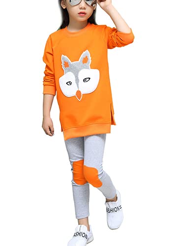 Image of Urtrend Little Girls' Kids 2 Pieces Long Sleeve Top Pants Leggings Clothes Set Outfits
