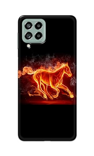 Image of PRINTFIDAA Printed Hard Back Cover Case for Samsung Galaxy M53 5G Back Cover (Fiery Horse) -112