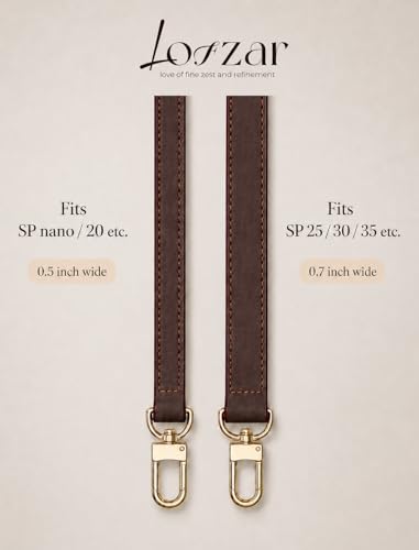 Image of Vachetta Bag Strap for LV Speedy Boulogne Noe and More, Ebene | 0.5 In Wide Adjustable Bag Strap For Shoulder Or Crossbody Carry, Daily Outings, Travel, And Bags Without Side Strap Clasps