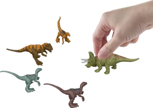 Image of Mattel Jurassic World Advent Calendar, 24 Days of Toy Surprises, 19 Mini Dinosaurs, 1 Human, 4 Scene Pieces, Jurassic Park Island Visitor