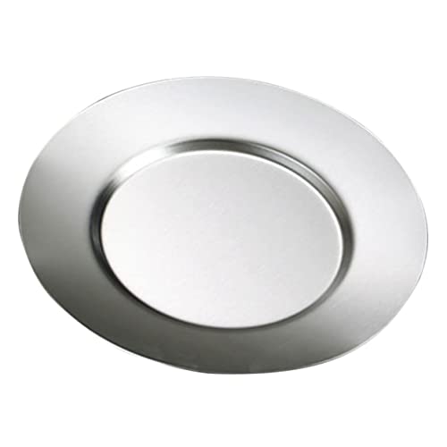 OHPHCALL Vintage Stainless Steel Plate Round Food Dish for Dessert Snacks Bbq Dishwasher for Camping Picnics and Outdoor Parties