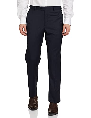 Image of Raymond Wool Blend Men's Full Sleeve Contemporary FIT Dark Blue Formal Suit