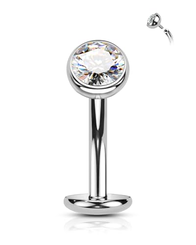 COCHARM Floating Belly Button Rings Titanium Short Belly Navel Rings for Women Dainty Belly Navel Piercing Jewelry Surgical Steel Hypoallergenic