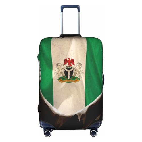 Travel Luggage Cover Vintage Torn Broken Nigeria Flag Fashion Washable Baggage Suitcase Protector Fit For Luggage Large
