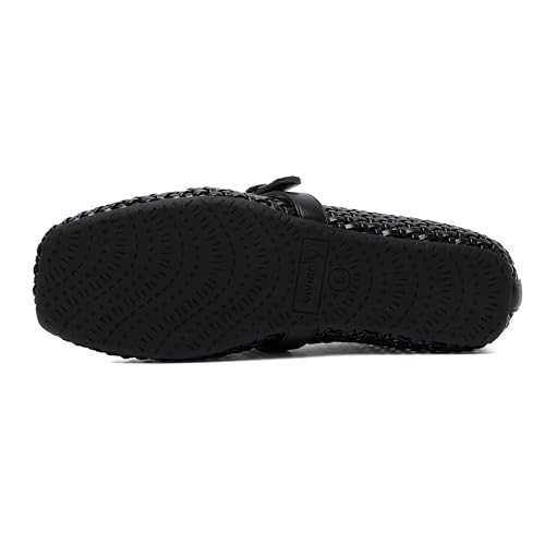 Image of vivianly Mesh Ballet Flats Shoes for Women Flats Comfortable Dressy Round Toe Mesh Flats Fishnet Mary Jane Flats for Events Party Leisure