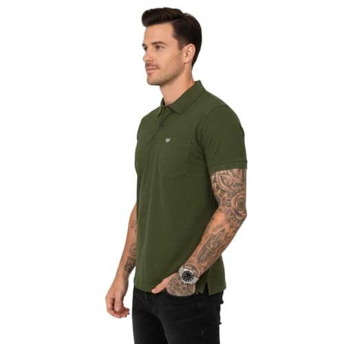 Image of SIDE UP Polo T Shirt for Man with Pocket, Polo T Shirts for Men, Summer Shirt with Collar, Half Sleeve, Cotton Blend, Light Weight, Comfotable Fit (Pack of 1) M to 3XL