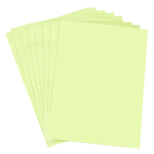 MAYJOYDIY 8 feuille de Papier Imprimable Phosphorescent Papier Autocollant Adhésif Vert Jaune A21x29.5 4cm pour Imprimer des Motifs Logo Autocollants de Table...