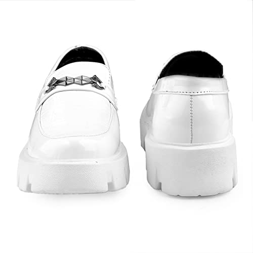 Image of Men's Senthetic Patent Meterial Casual Buckle Slip-On Loafer and Moccasion Shoes