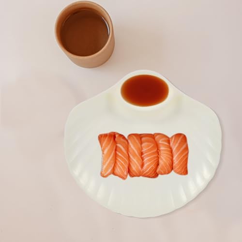 Set de 6 platos para salsa con forma de concha miniatura 5
