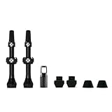 Muc-Off Tubeless Valves V2 – 44mm Black | 4X 7075 Aircraft-Grade Aluminium Presta Valves with Core Removal Tool | 44mm / 60mm / 80mm - 10 Anodised Color Options | Fits MTB, Gravel & Road