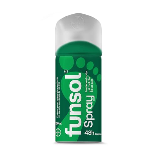 Funsol Desodorante Pies Spray Antitranspirante - Reduce Sudor y Mal Olor, Olor Zapatos y Zapatillas, Protección Duradera - 150 ml