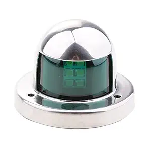 MERISHOPP 1 Pair Marine Boat Yacht LED Light 12V Stainless Steel Bow Navigation Lights Parts & Accessories | Boat Parts | Electrical & Lighting