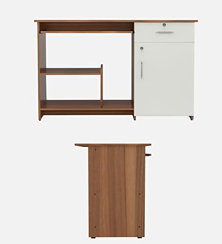 Image of COUCH CULTURE Zanko Engineered Wood Study Table | Multi-Purpose Study Table | Computer Table for Students | Office Table with Drawers | Desk for Work from Home | 1 Year Warranty - Leon Teak