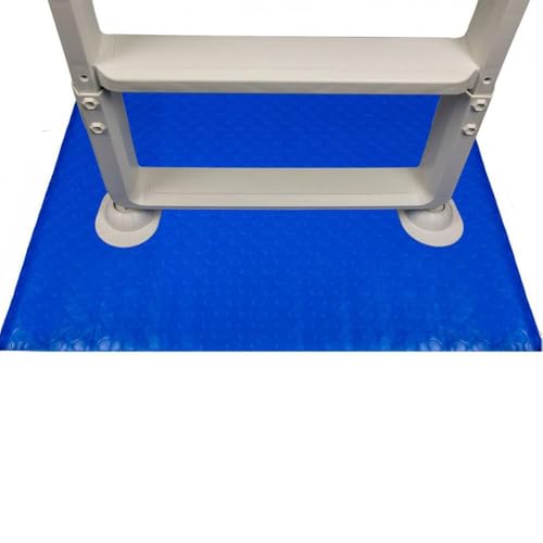 Aqua Select 48" x 60" Swimming Pool Ladder Mat | Protects Vinyl Pool Liner | Blue