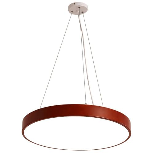 SHUANGZ Lámparas De Techo Minimalistas Lámpara De Techo Redonda Ultrafina con Suspensión Lámpara Colgante LED De Altura Ajustable Y Luz Blanca para Oficina Y Restaurante