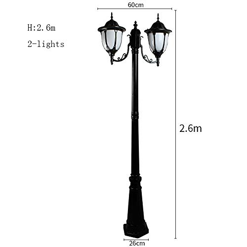 Borne lumineuse extérieure jardin étanche IP55 éclairage double E27