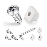 STEEL HAWK Stainless Steel Security License Plate Security Fastener Kit - Universal Head Security Torx Screws with Matching Nylon Retainers & Key Tool - Heavy Duty Construction & Easily Install/4 PC