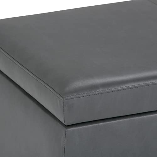 image for SIMPLIHOME Avalon 48 Inch Wide Contemporary Rectangle Storage Ottoman 