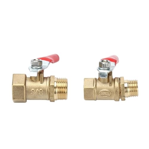Válvula de bola de latón conector rosca hembra macho adaptador cobre 1/2 1/4 6